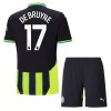 Camisola + Calções Manchester City De Bruyne 17 Criança Equipamento 2ª 24/25